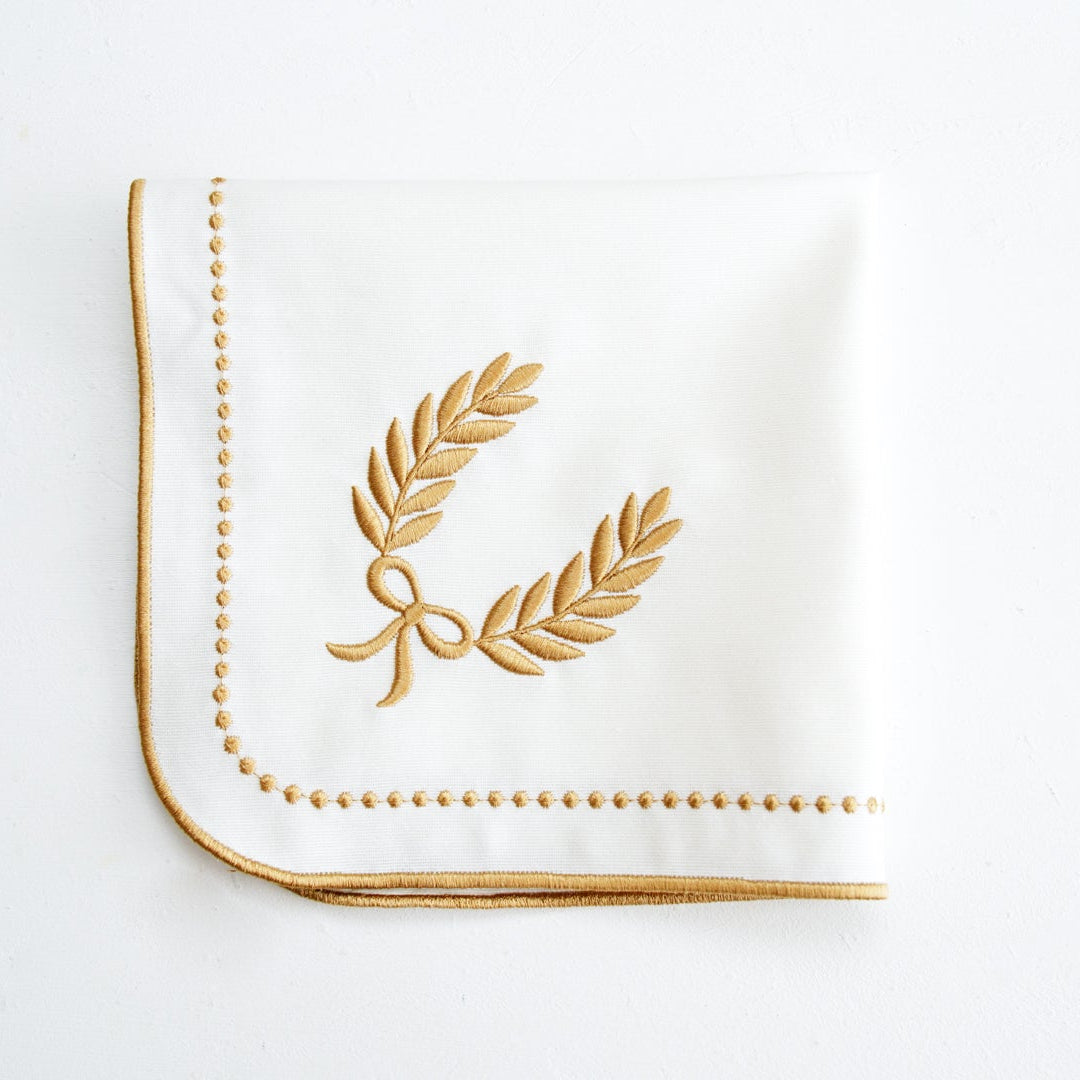 Luna Ivory & Gold Fabric Table Set