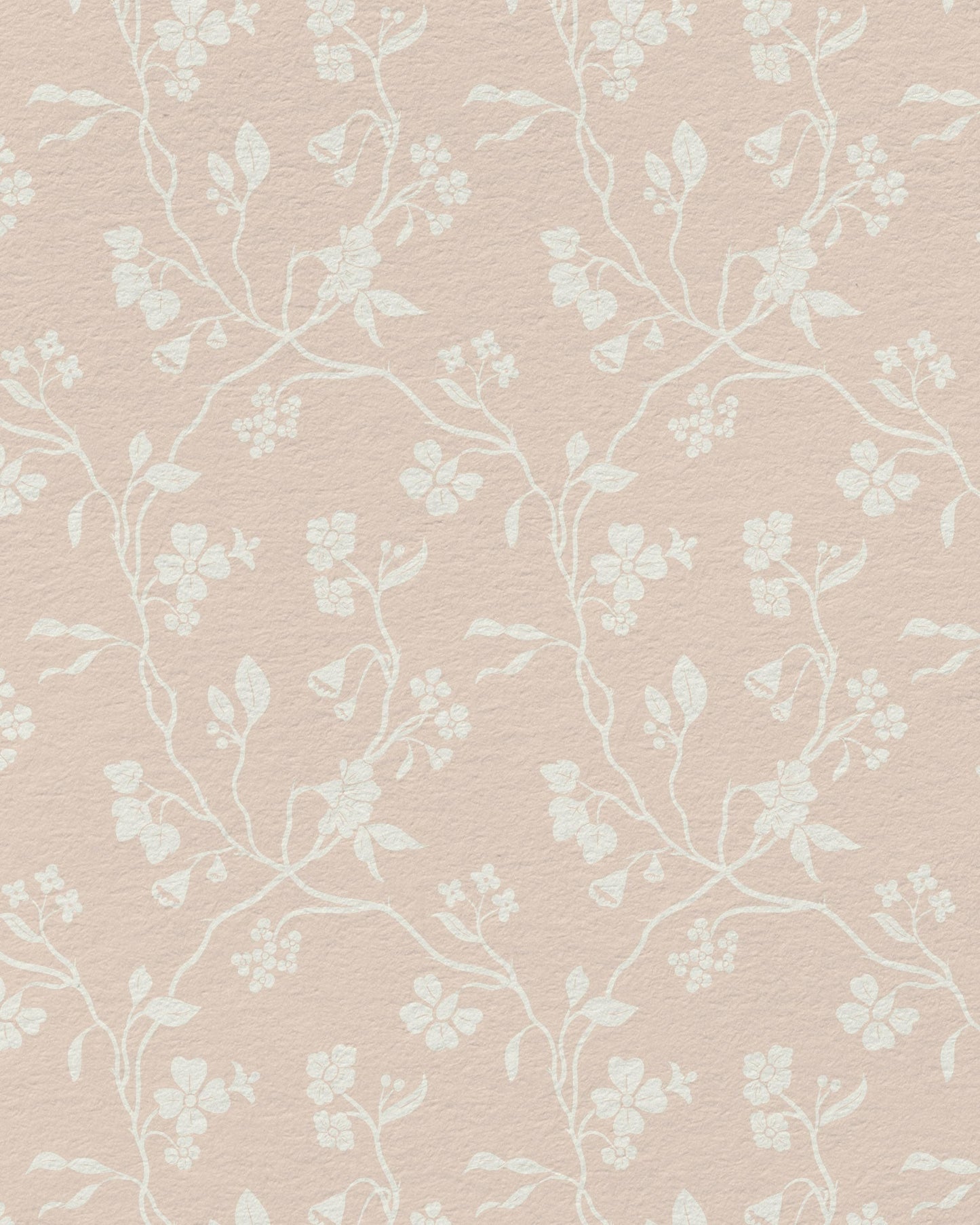 Lunaria Vine Wallpaper in Rose Bisque