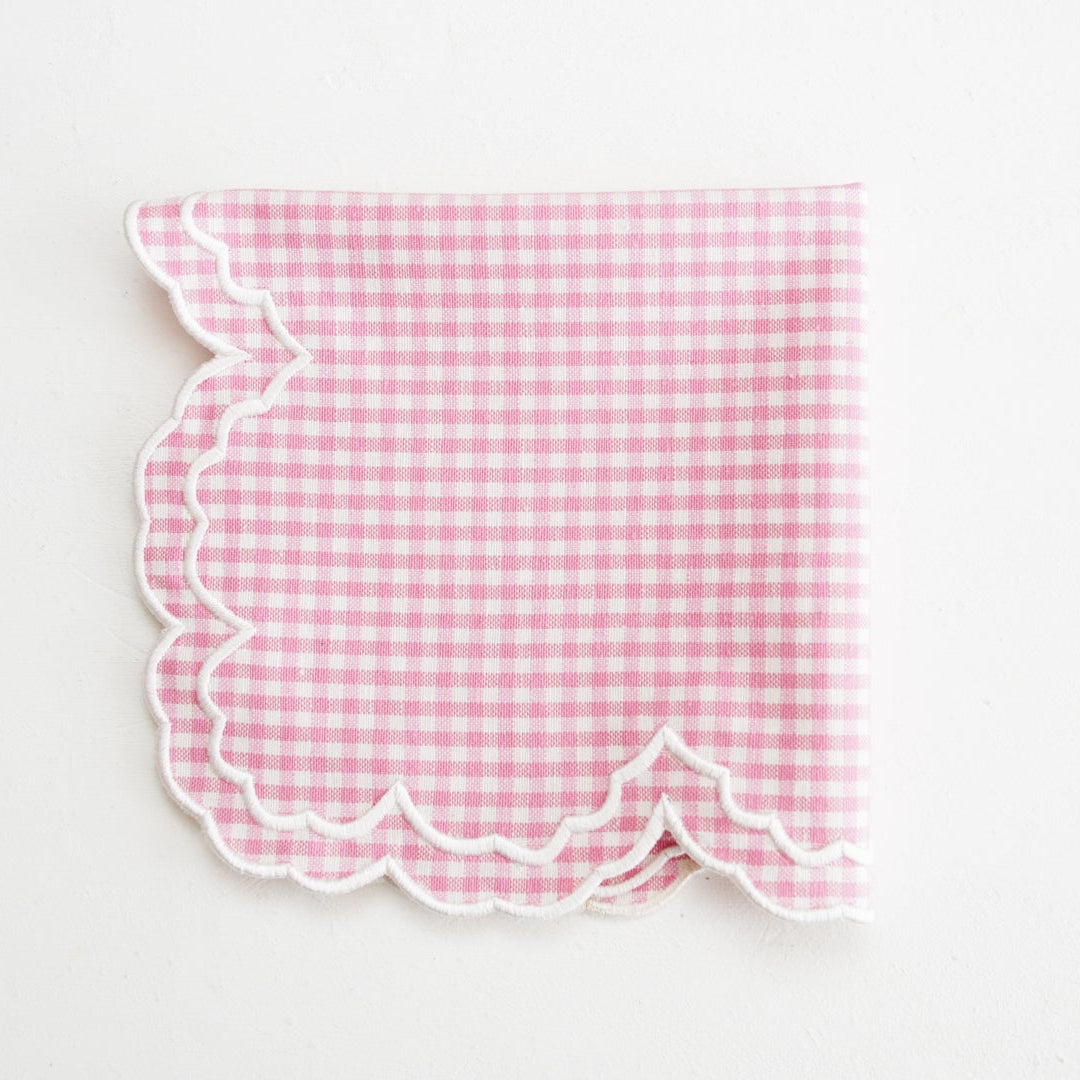 Magnolia Pink Gingham Table Set