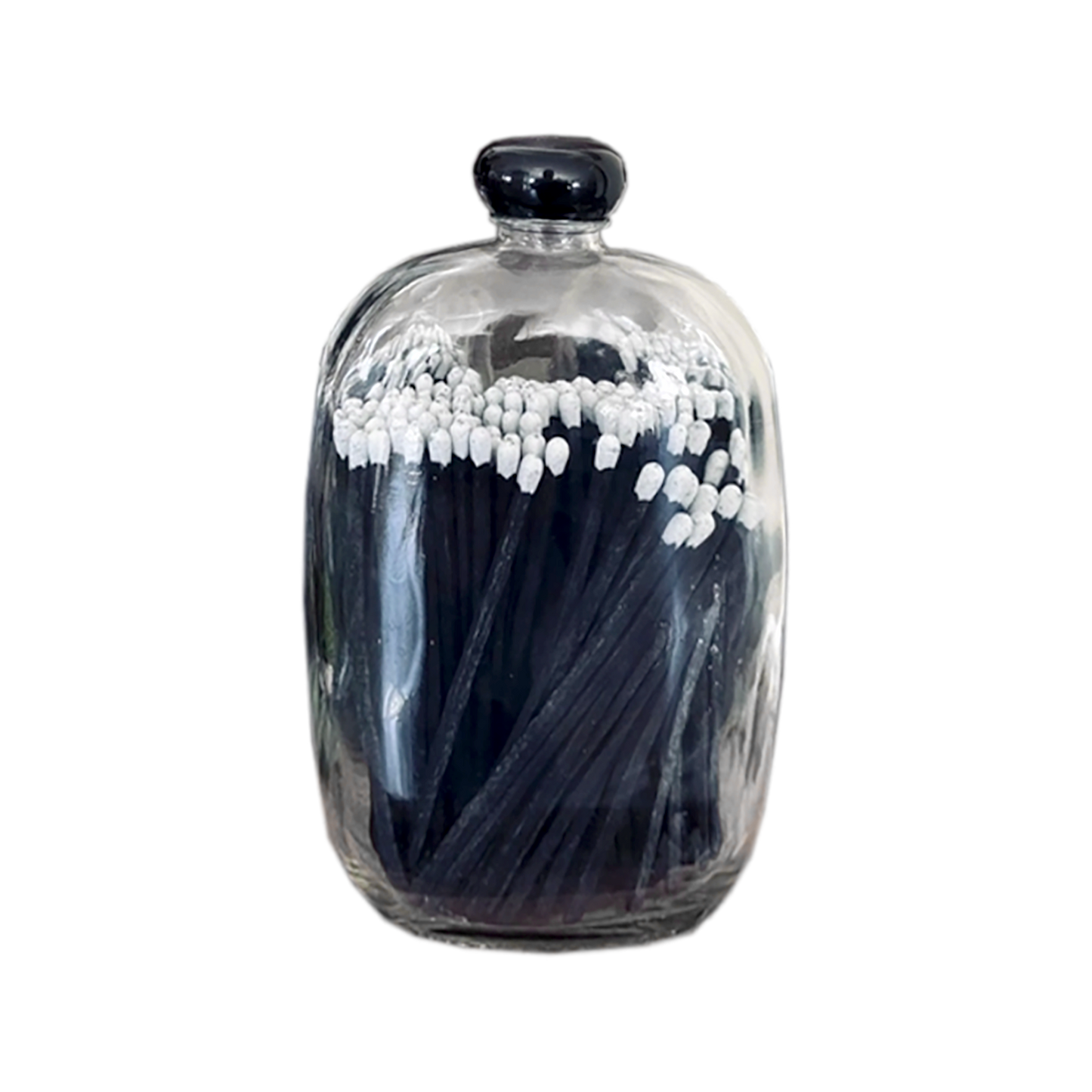 Midnight Black Bottle Matches