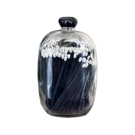 Midnight Black Bottle Matches