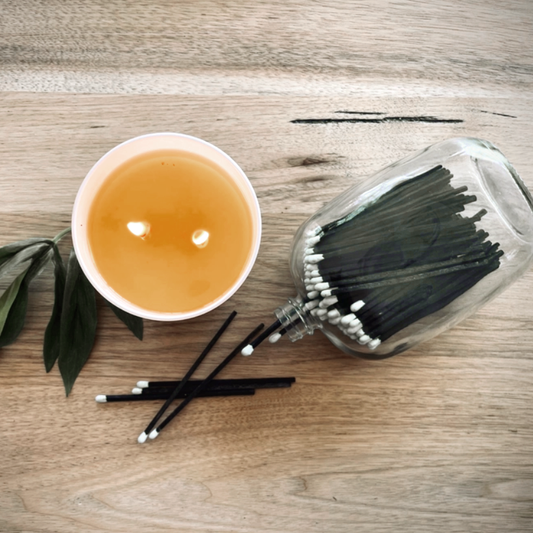 Midnight Black Bottle Matches