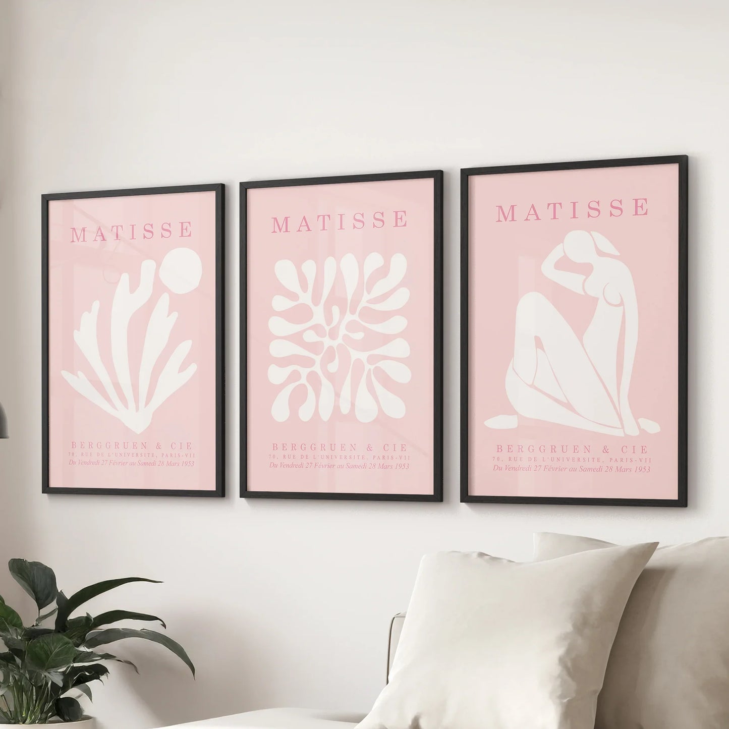 Pink Matisse Cutouts Wall Art