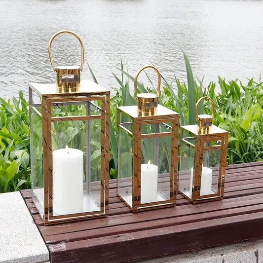 Gold Era Stainless Steel Lantern