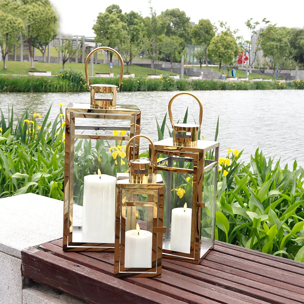 Gold Era Stainless Steel Lantern