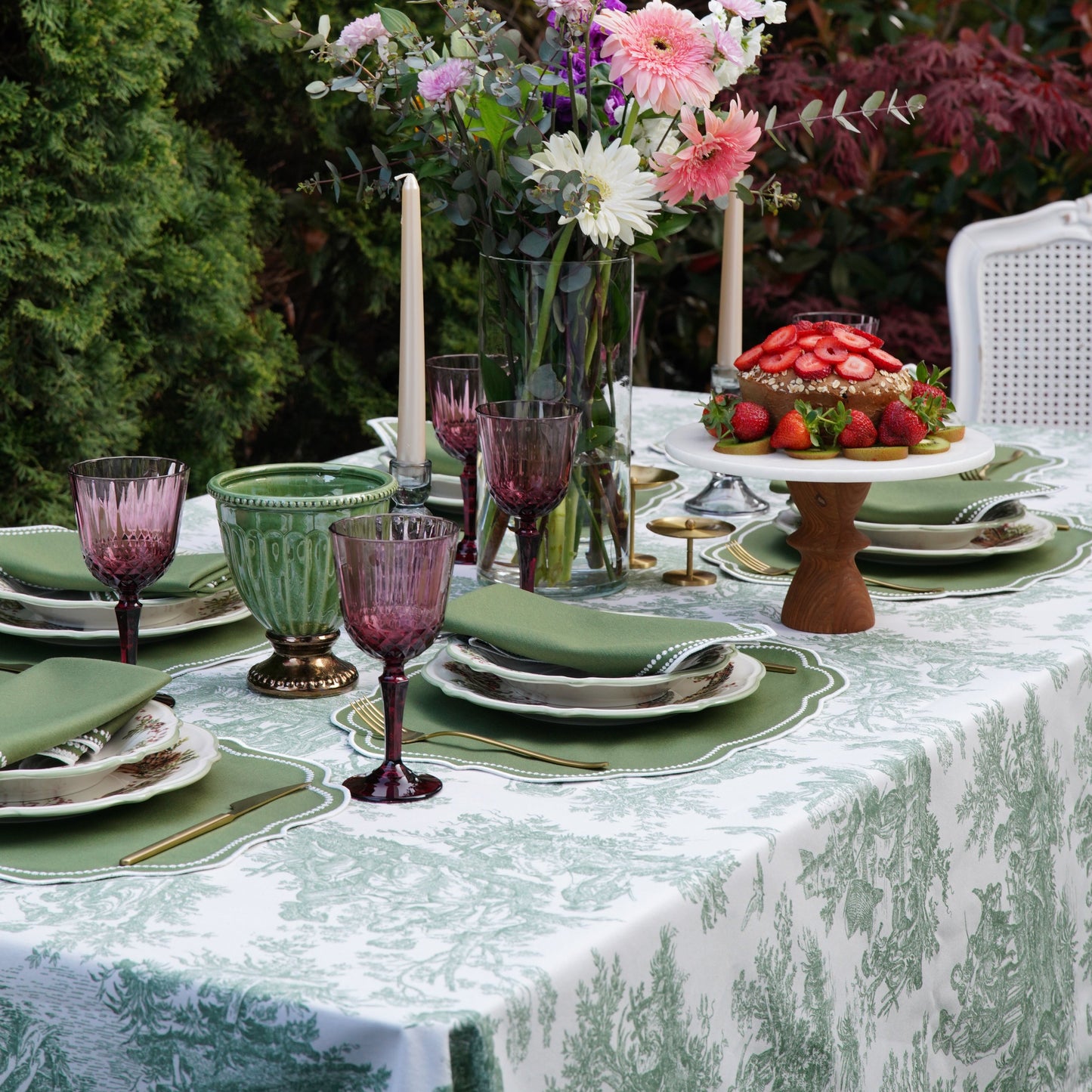 Mireli Green Cotton Placemat & Napkin Set