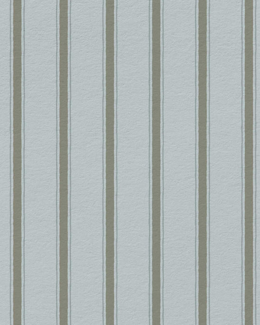 Moulding Line Wallpaper in Stone Blue