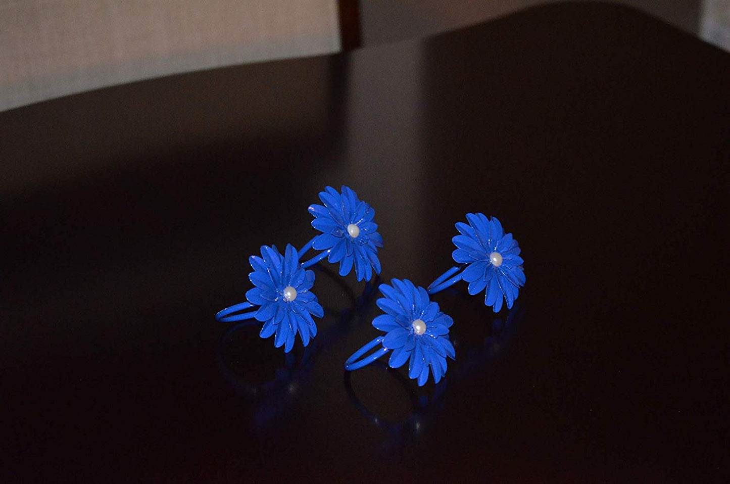 Blue Floral Napkin Rings