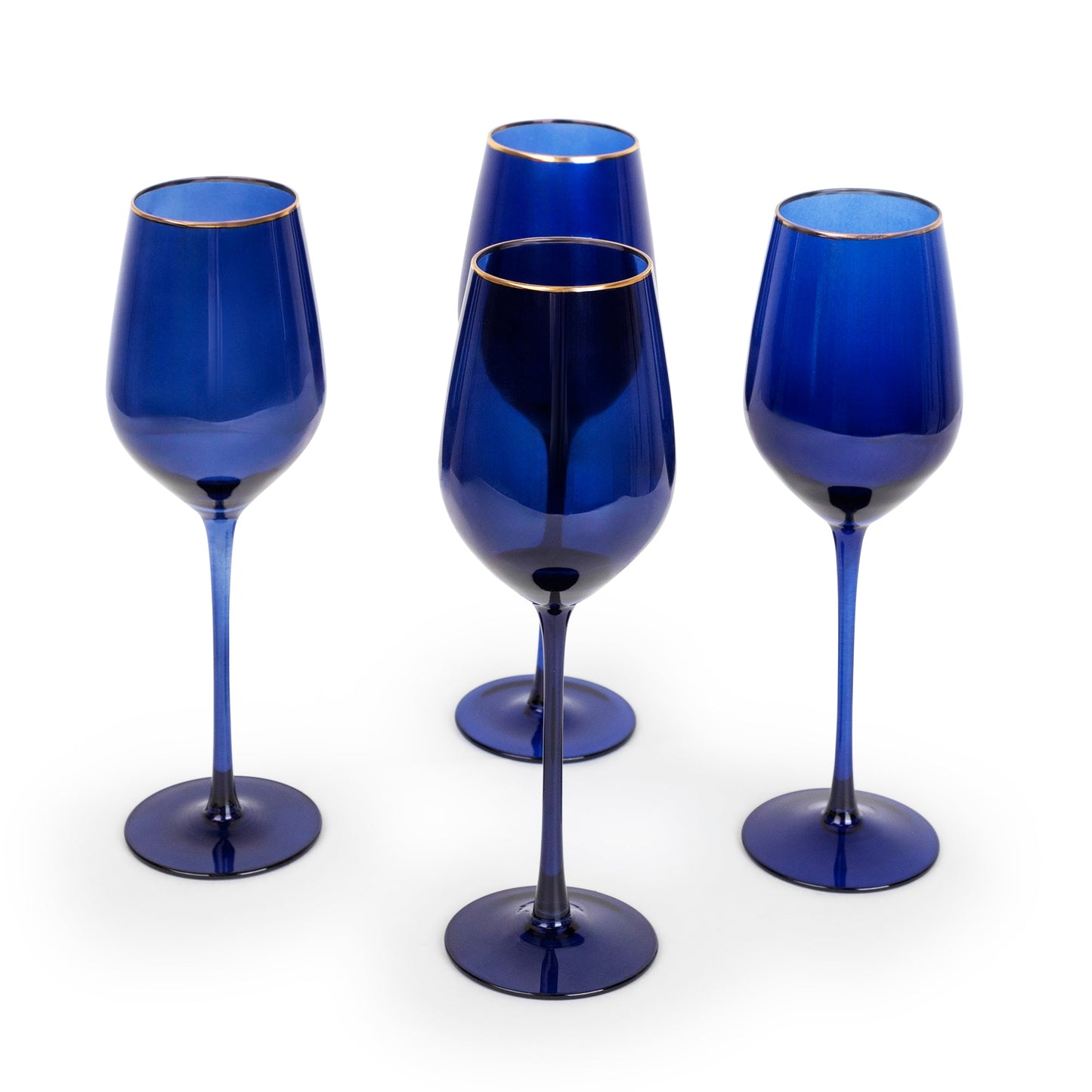 Navy Gloss Wine Glasses