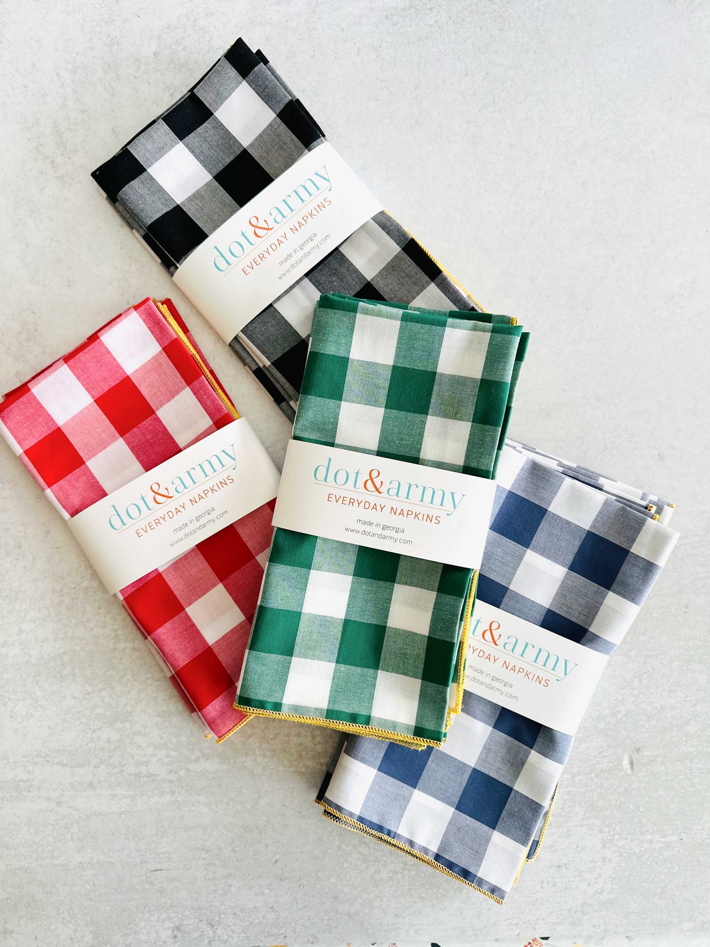 Bistro Buffalo Check Cloth Napkins