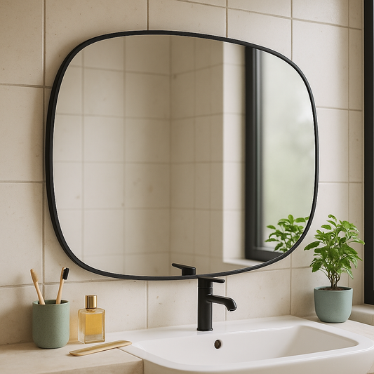 Modern Matte Black Frame Wall Mirror