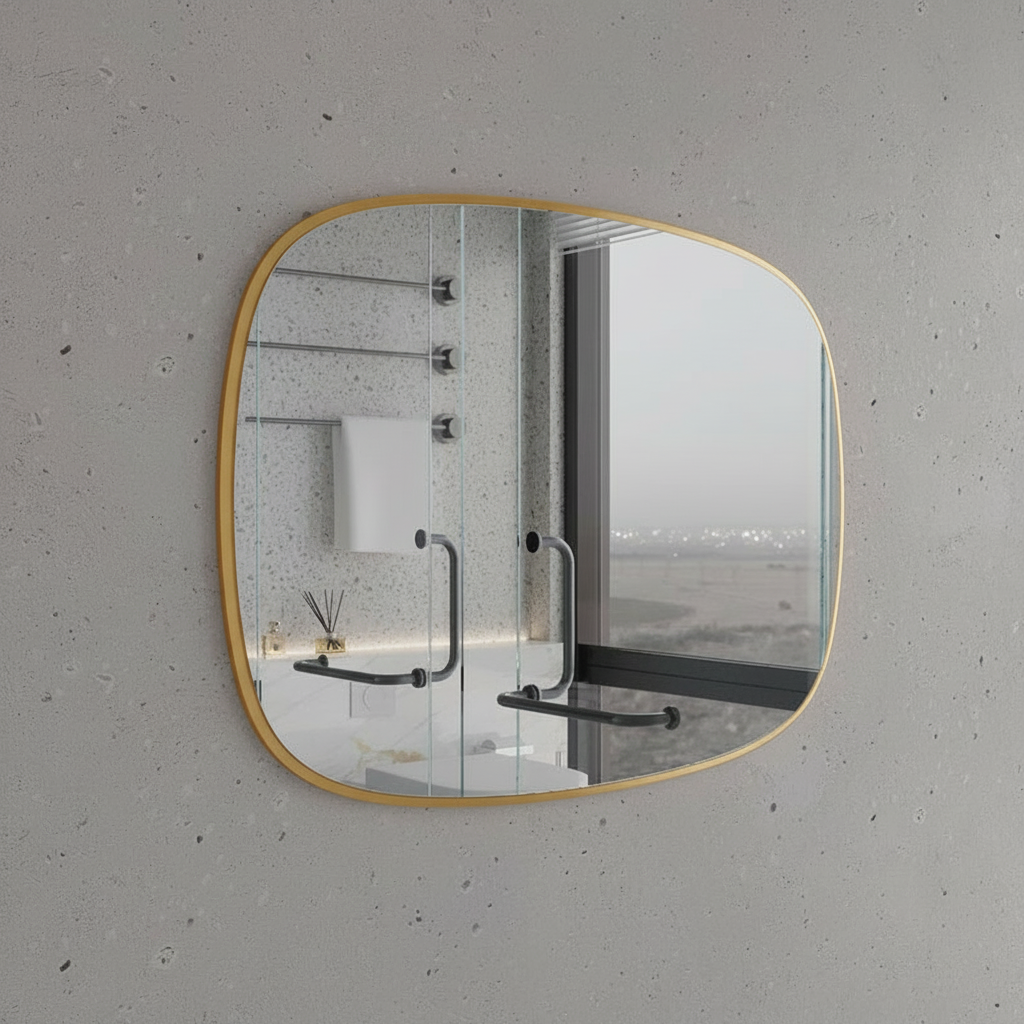 Modern Matte Black Frame Wall Mirror