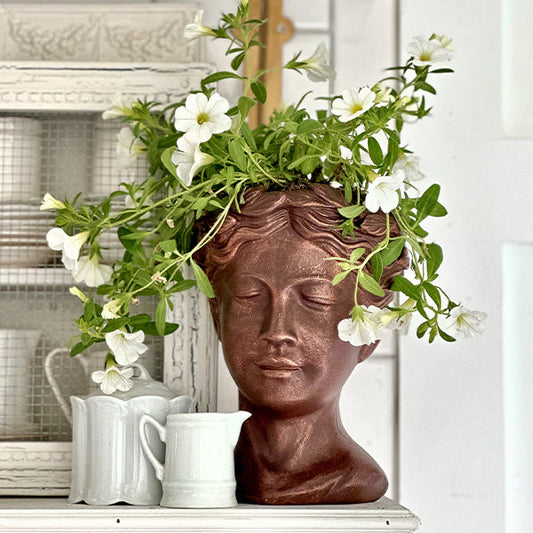 Bronze Goddess Outdoor Planter