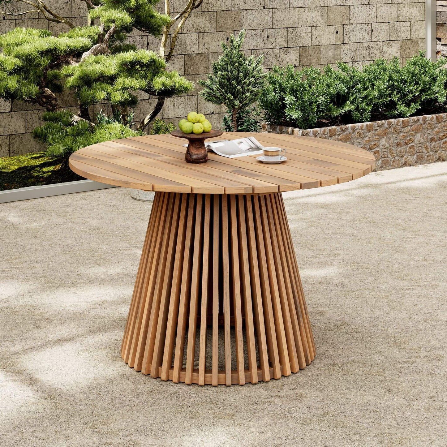 Alora Outdoor Acacia Wood Patio Furniture Set