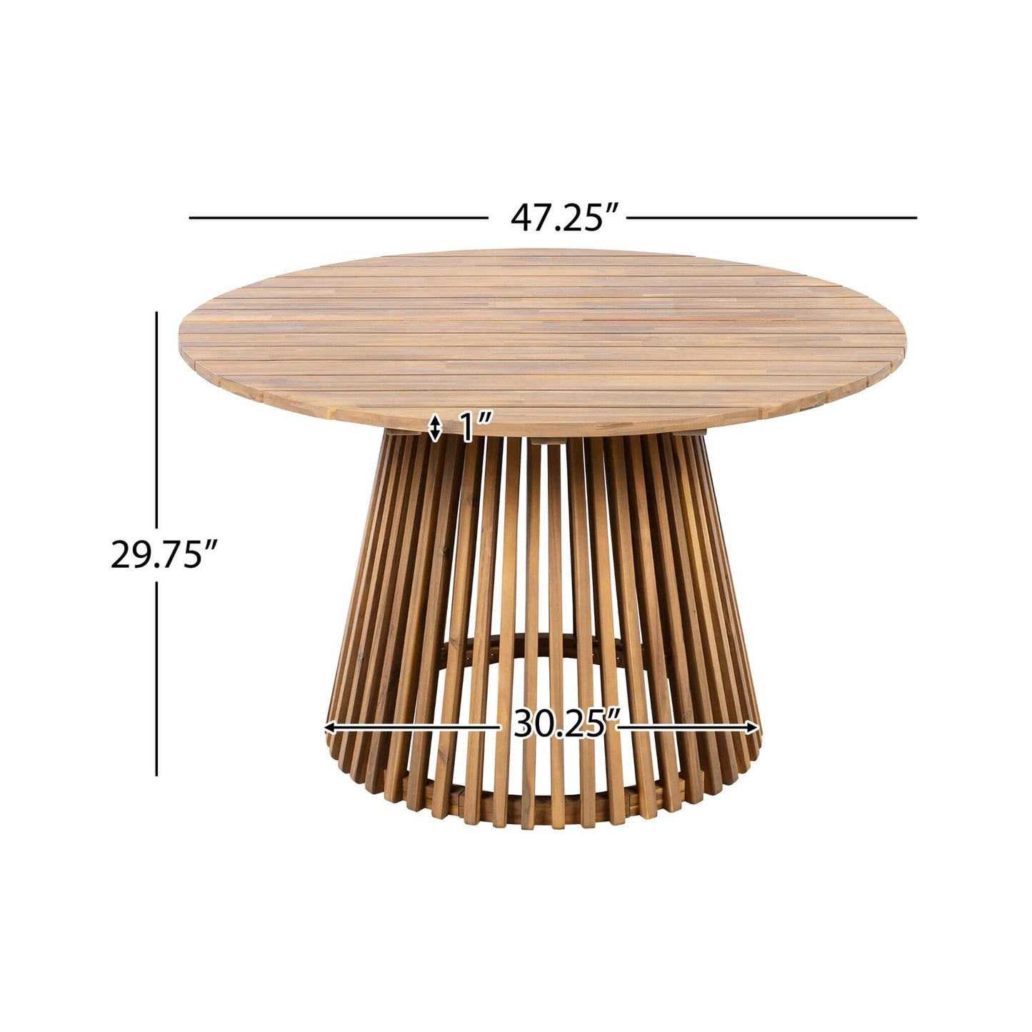 Alora Outdoor Acacia Wood Patio Furniture Set