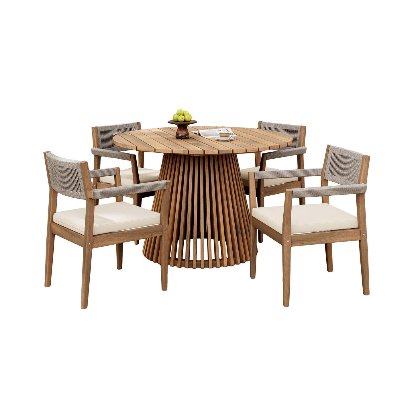 Alora Outdoor Acacia Wood Patio Furniture Set