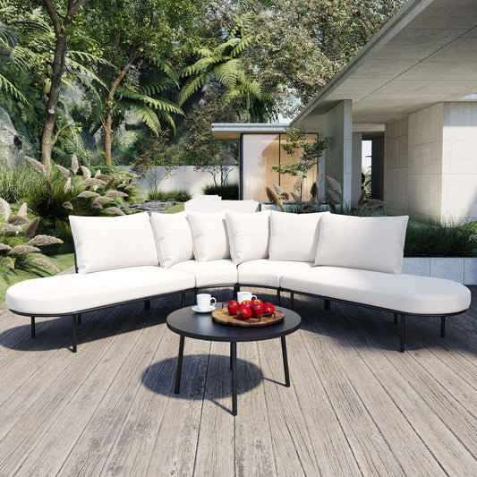 Alora Premium Half-Moon All-Weather Outdoor Furniture Set