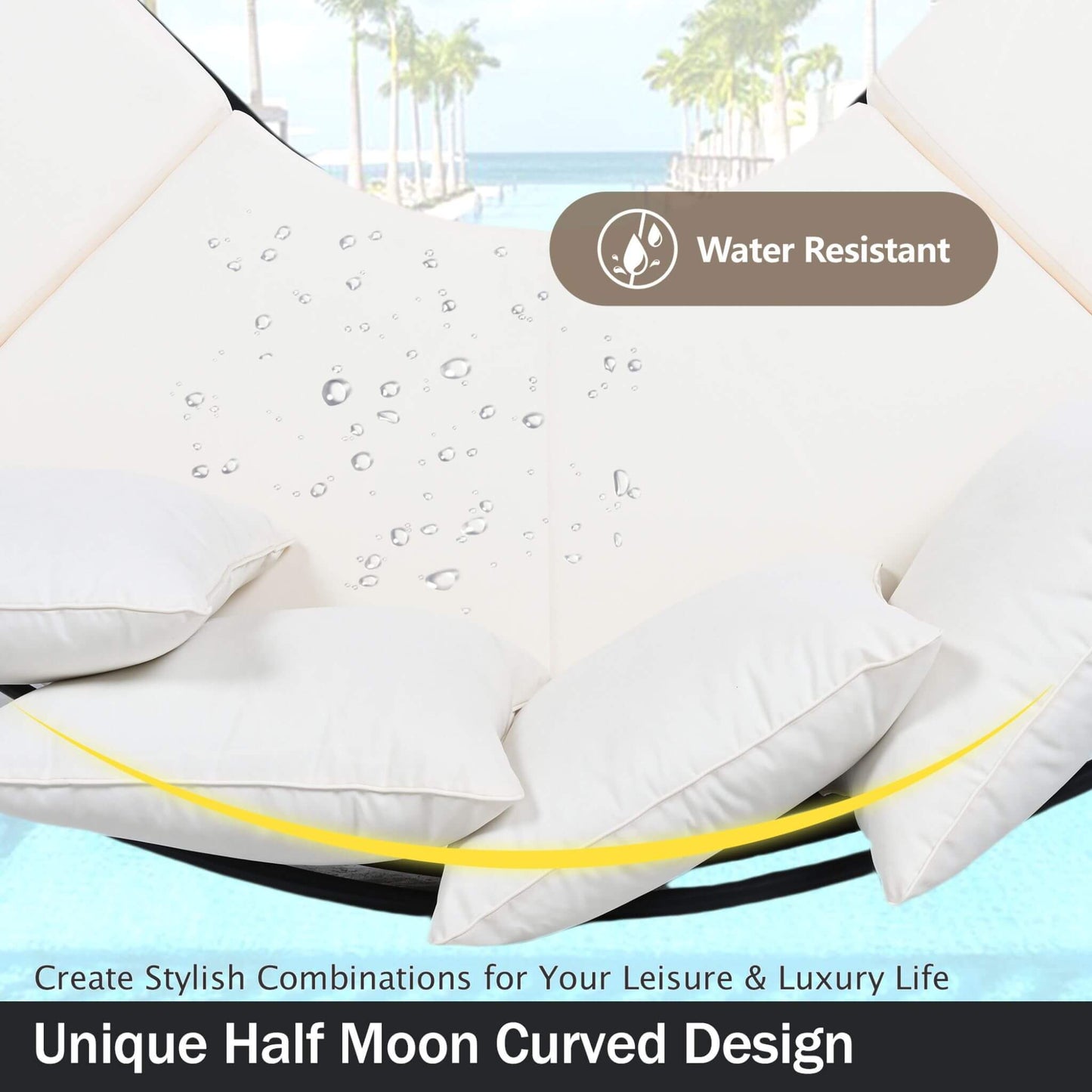 Alora Premium Half-Moon All-Weather Outdoor Furniture Set