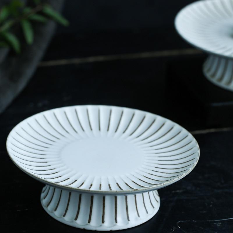 Fluted Ceramic Cake Stand