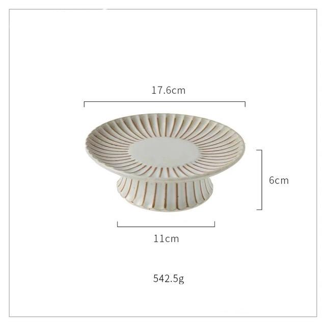 Fluted Ceramic Cake Stand