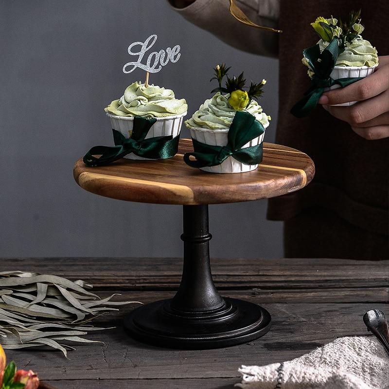 Tallia European Wooden Cake Tray