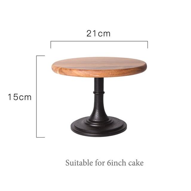 Tallia European Wooden Cake Tray
