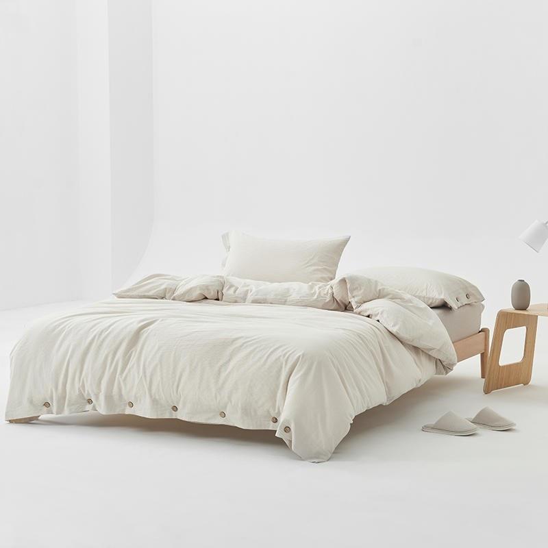 Olivia Stripe Ultra-Soft Duvet Cover Set 100% Washed Cotton