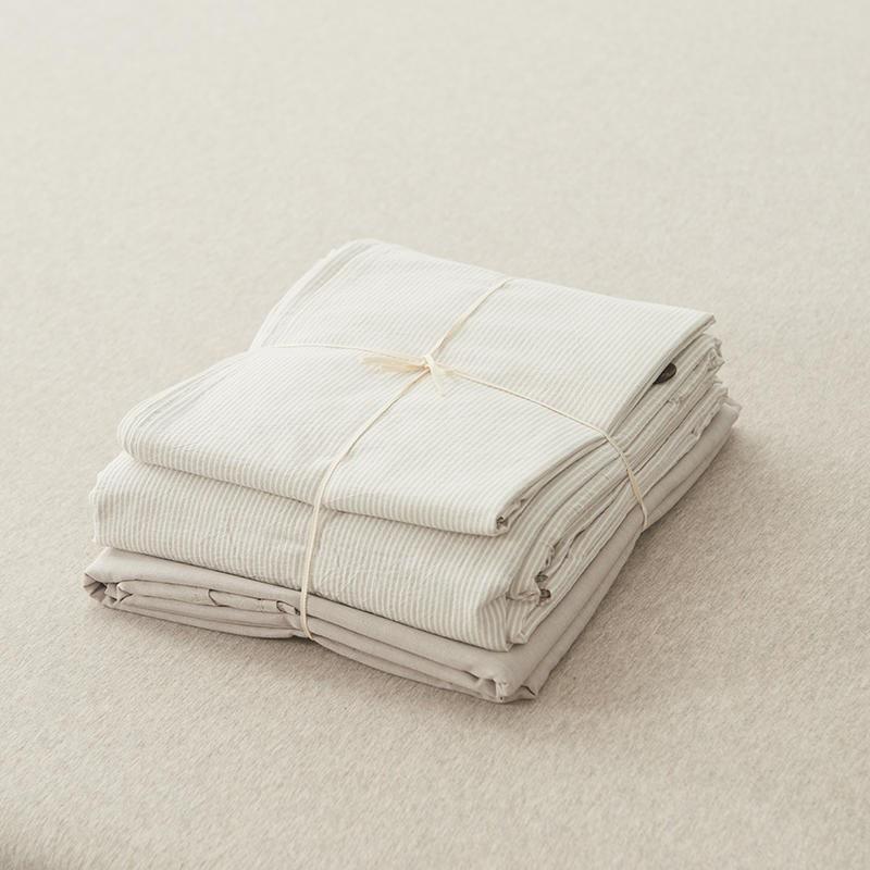 Olivia Stripe Ultra-Soft Duvet Cover Set 100% Washed Cotton