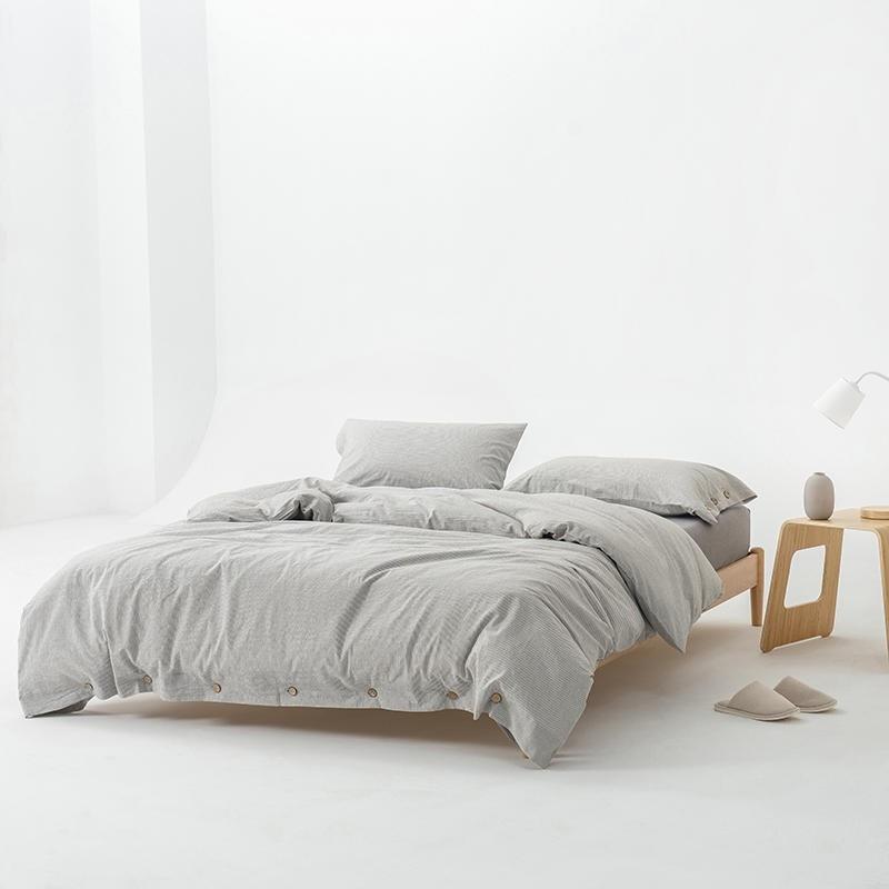 Olivia Stripe Ultra-Soft Duvet Cover Set 100% Washed Cotton