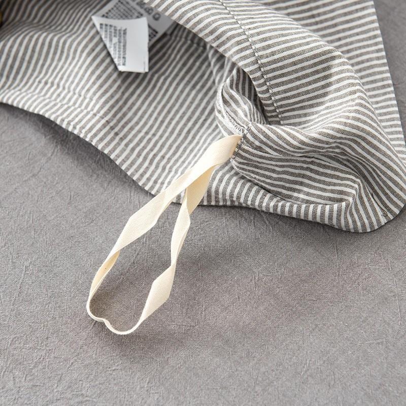 Olivia Stripe Ultra-Soft Duvet Cover Set 100% Washed Cotton