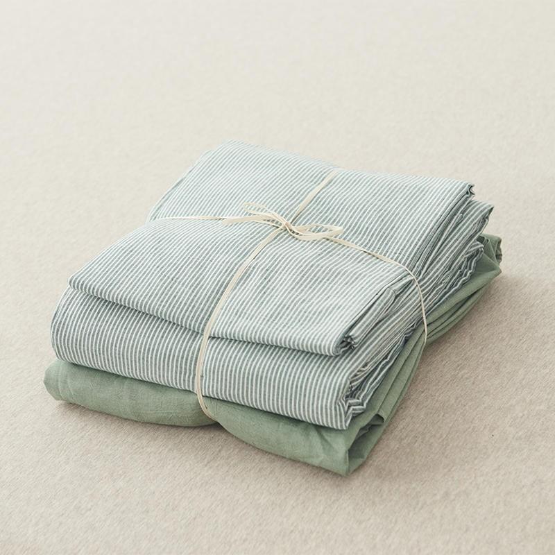 Olivia Stripe Ultra-Soft Duvet Cover Set 100% Washed Cotton