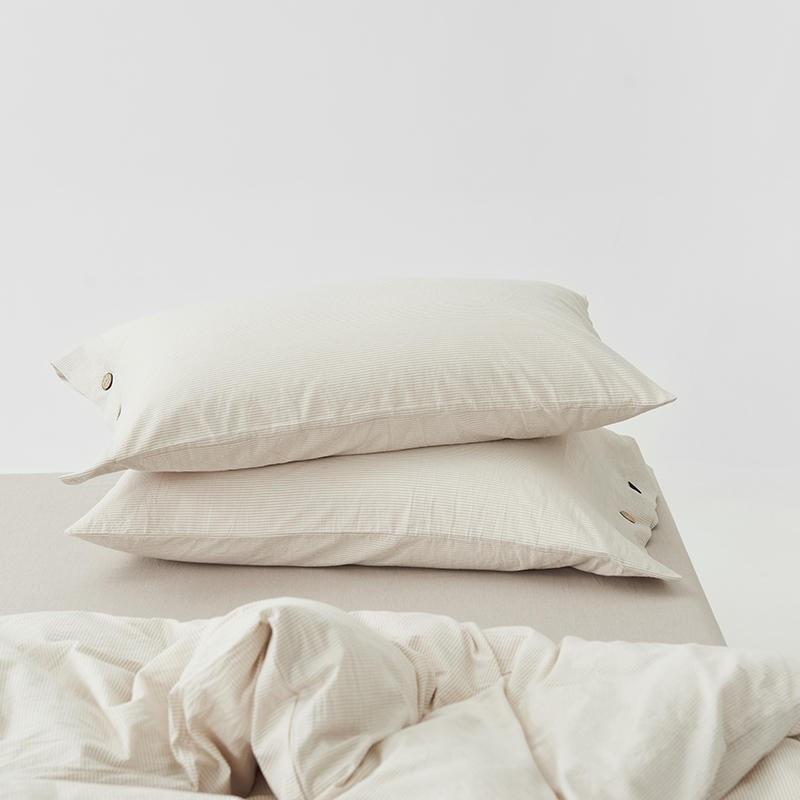 Olivia Stripe Ultra-Soft Duvet Cover Set 100% Washed Cotton