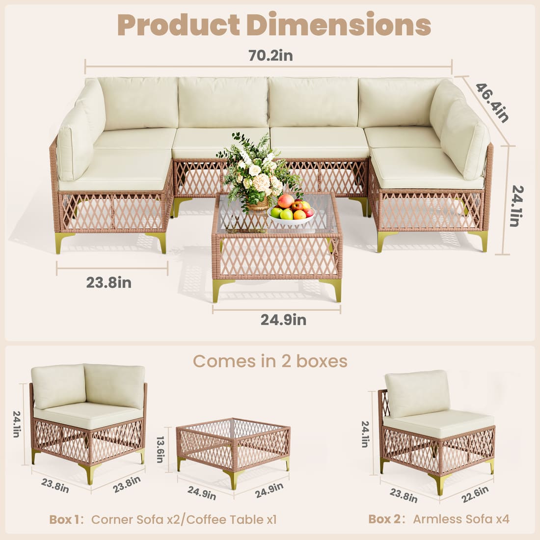 Axis Boho Outdoor Sectional Set