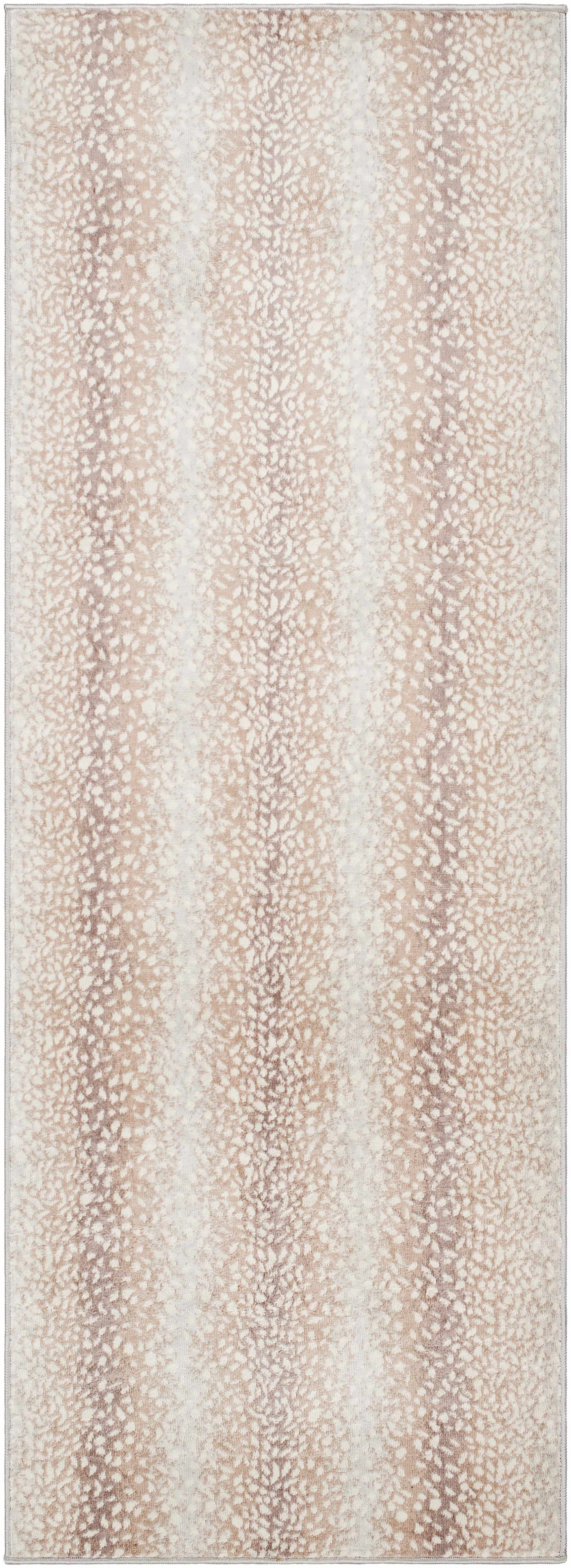 Pointblank Leopard Print Fawn Runner Rug