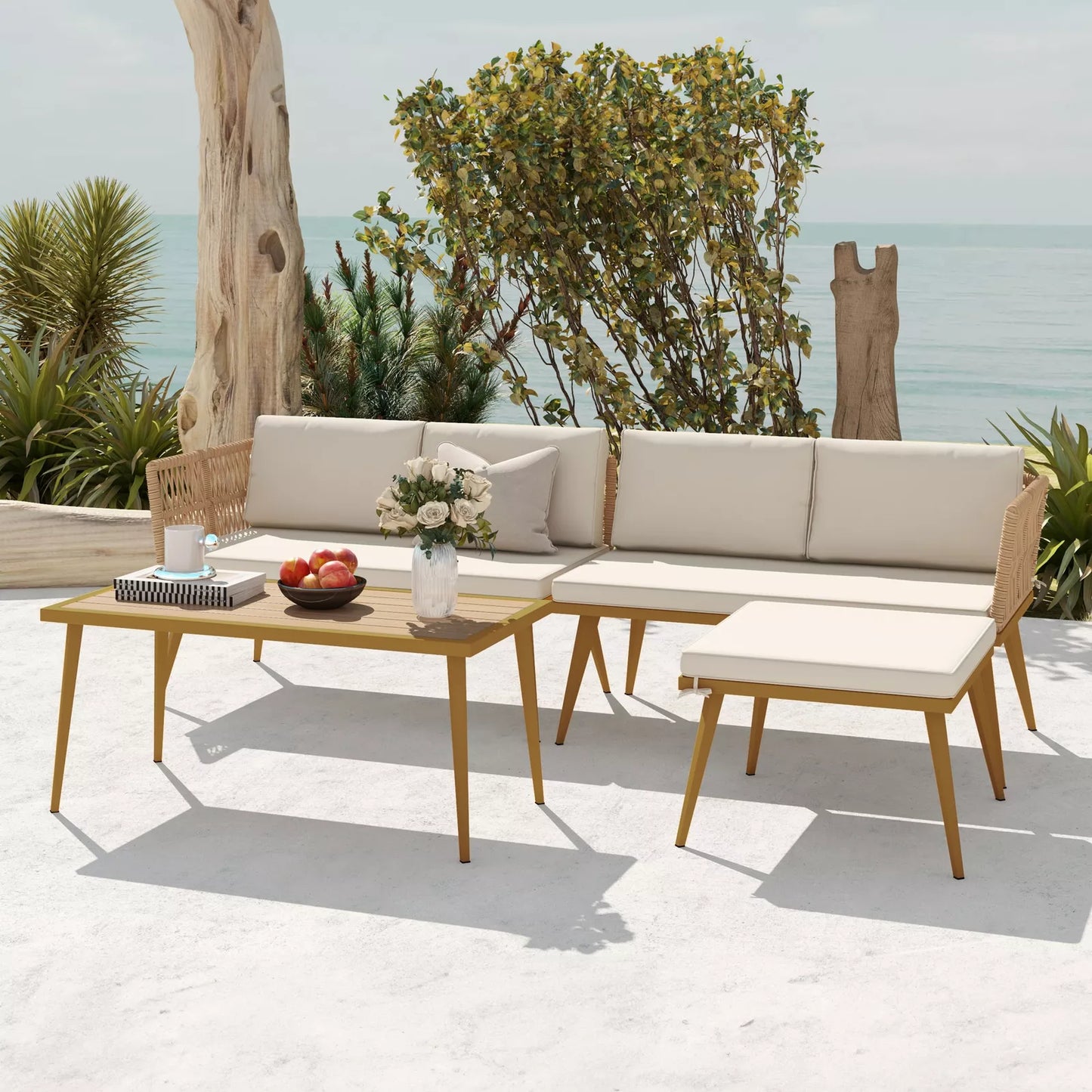 Holt Outdoor Patio L Shape Sectional Set