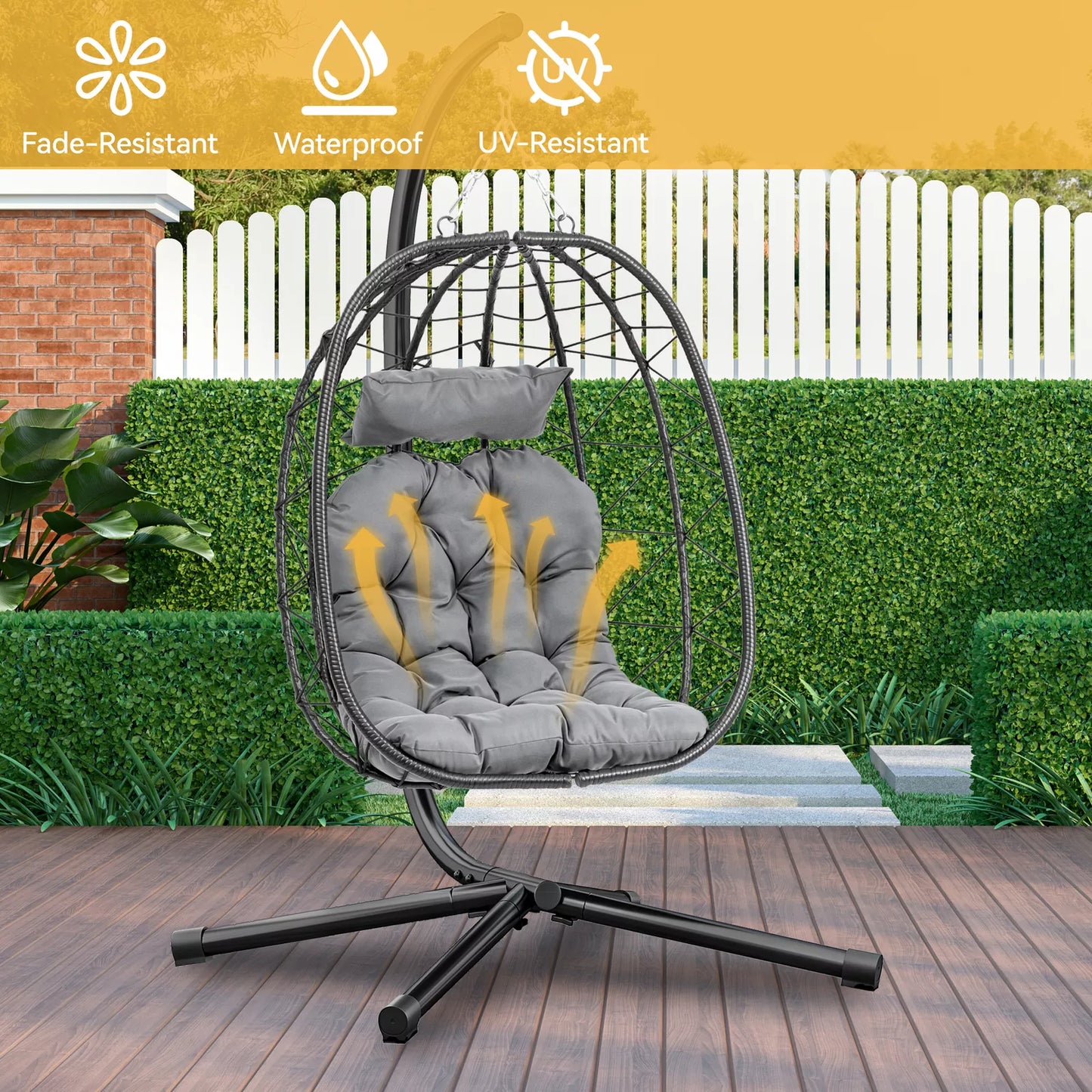 Edin Hanging Egg Chair With Stand