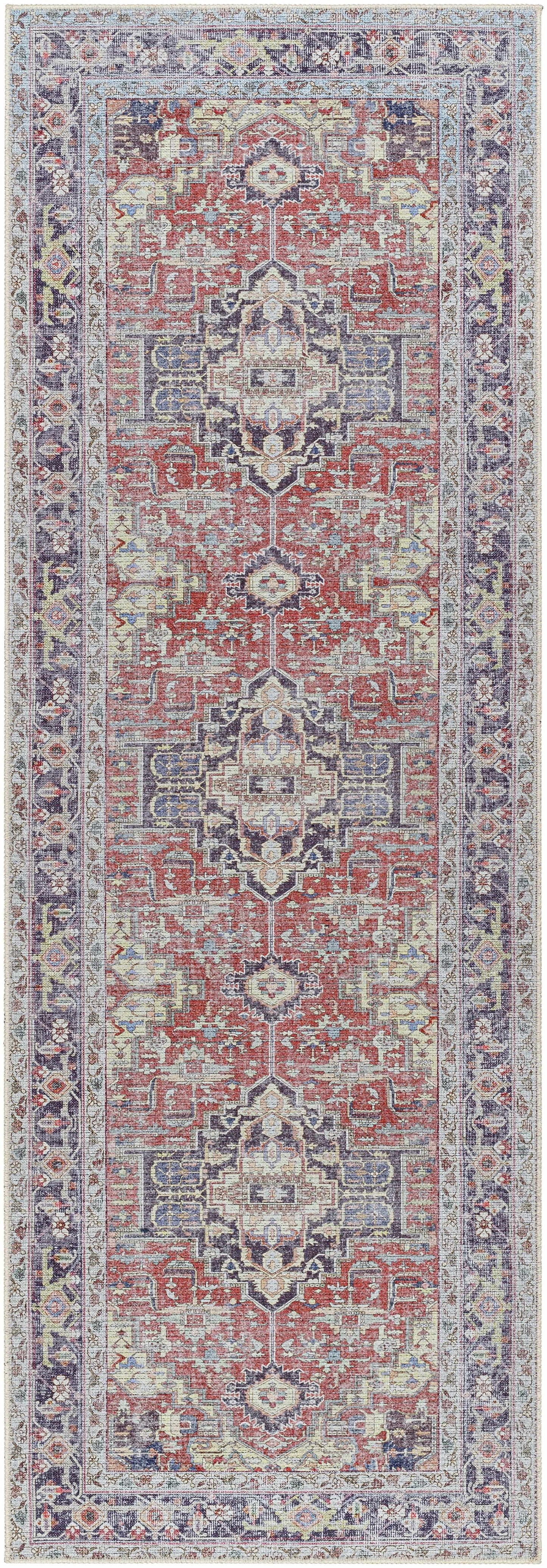 Reza Red Washable Rug