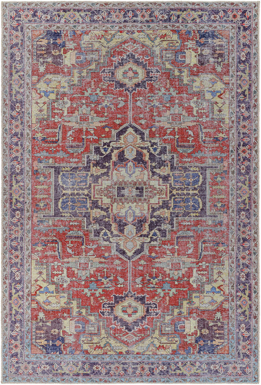 Reza Red Washable Rug
