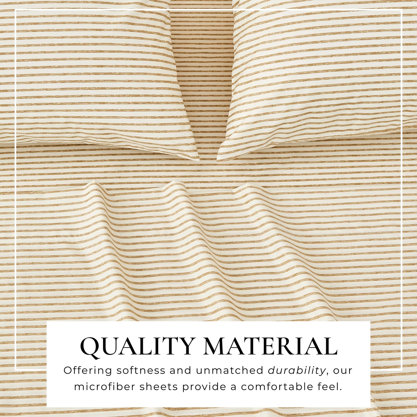 Evette Collection Striped Microfiber Sheet Set