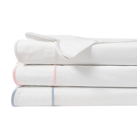 Scallop Frame Embroidered Cotton Sheet Set