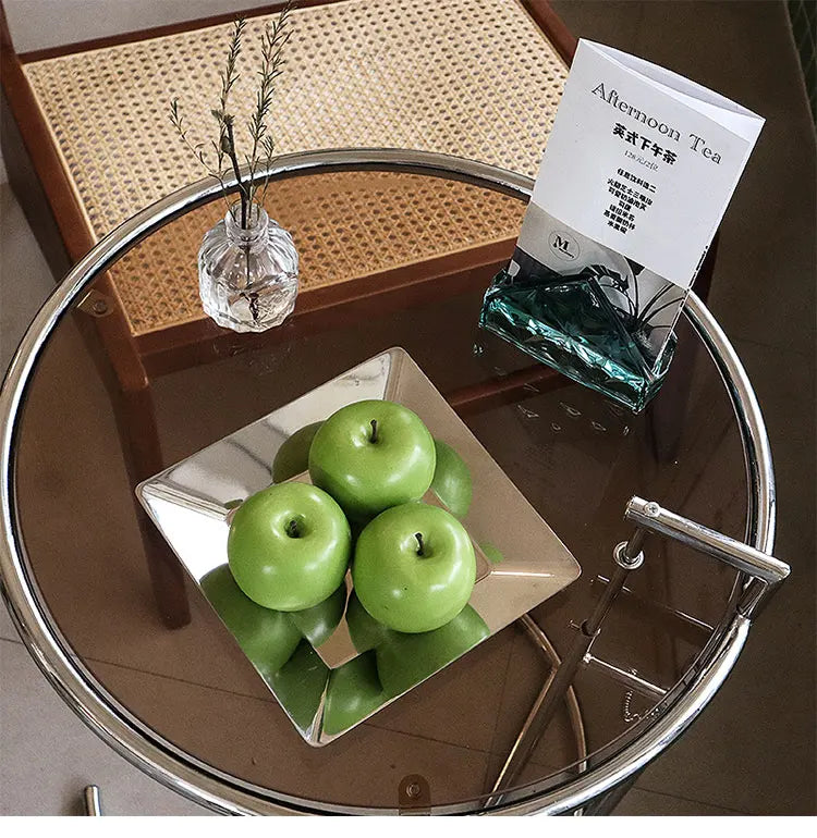 Epeius Nordic Style  Metal Acacia WoodTray
