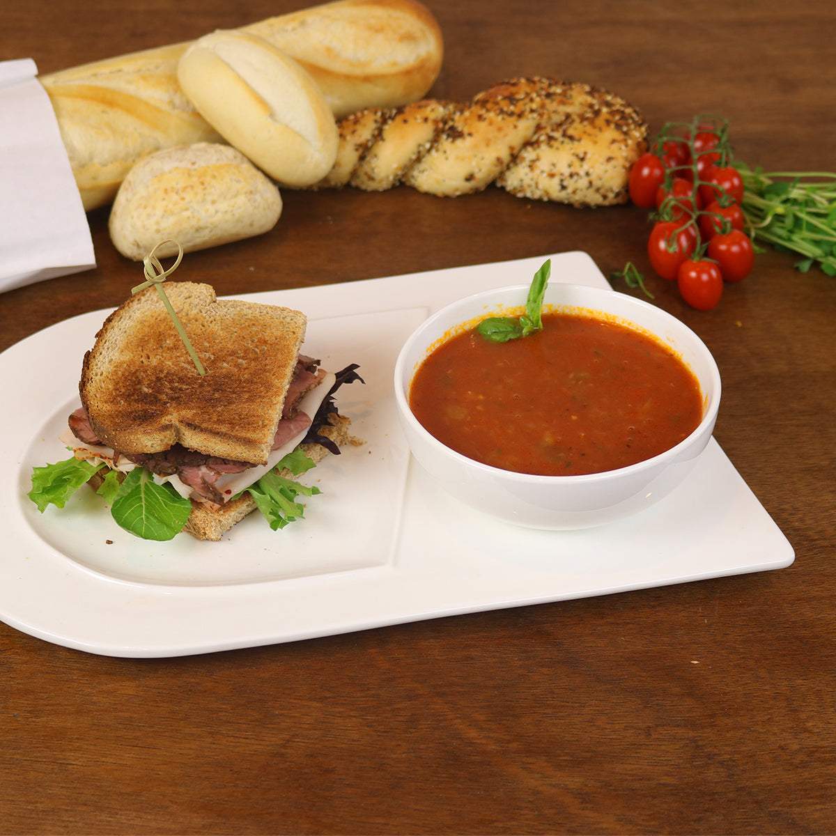 Soup and Sandwich Plate Set