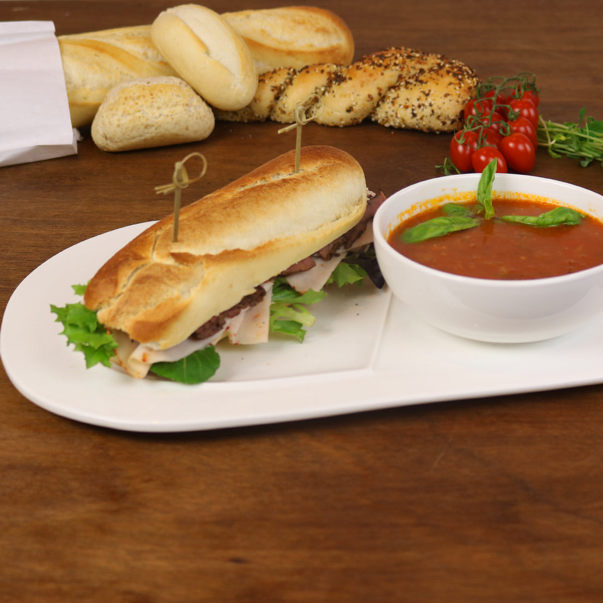 Soup and Sandwich Plate Set