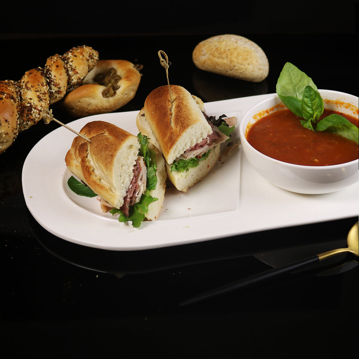 Soup and Sandwich Plate Set