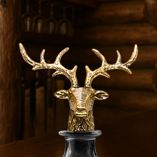 Gold Stag Deer Decanter