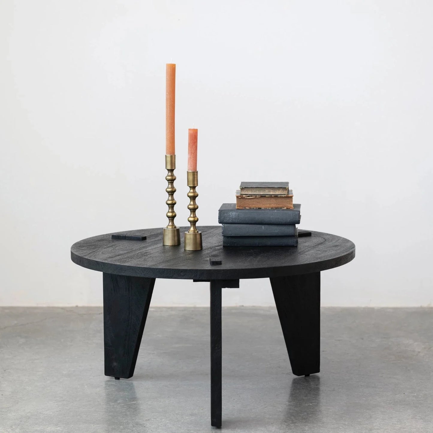 Antique Gold Finish Taper Candle Holders