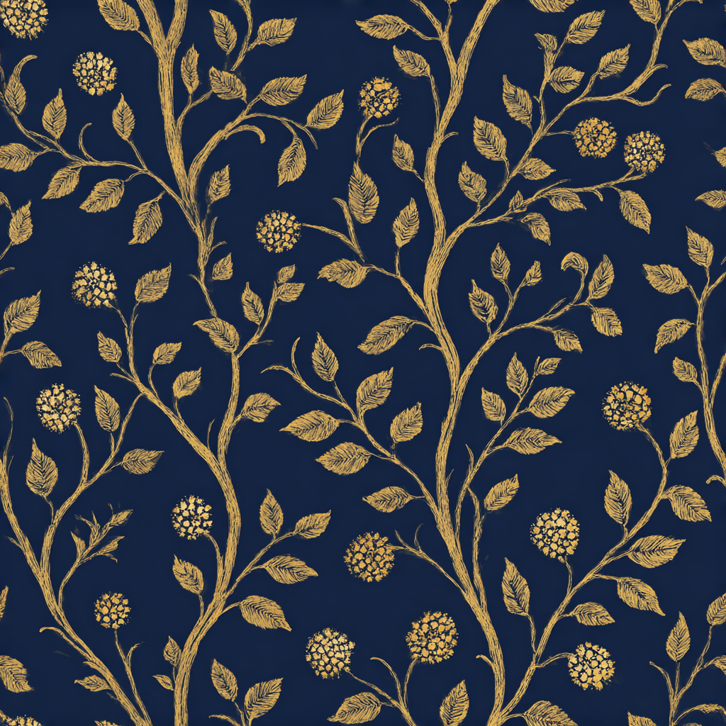 Orangerie Bleu Wallpaper