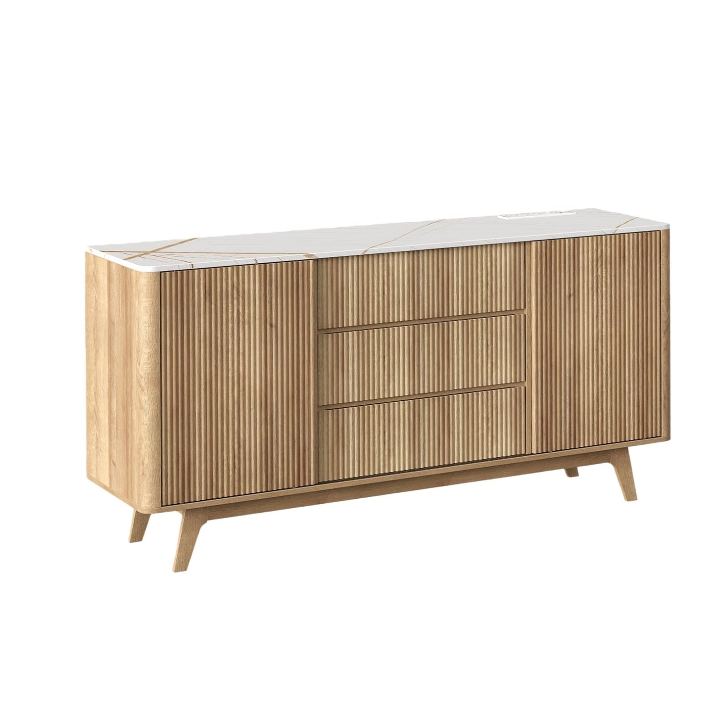 Vektaya Fluted Buffet Cabinet