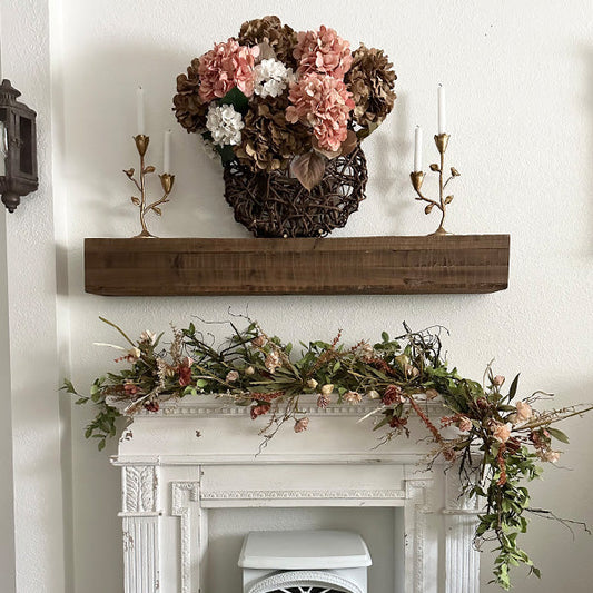Reclaimed Natural Wood Mantle