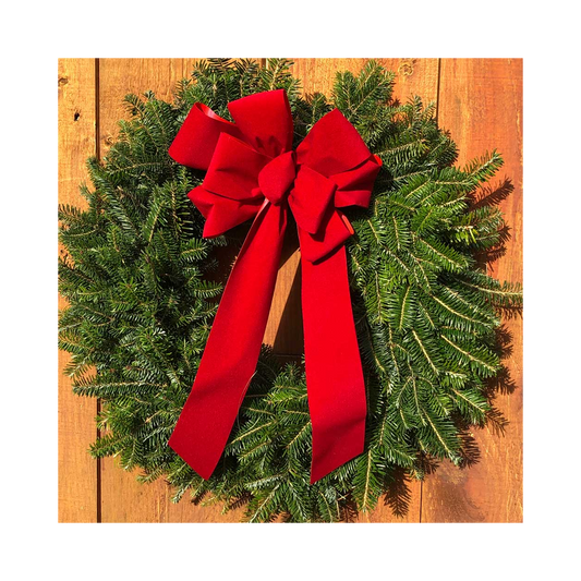 Fresh Balsam Fir Wreaths With Bow